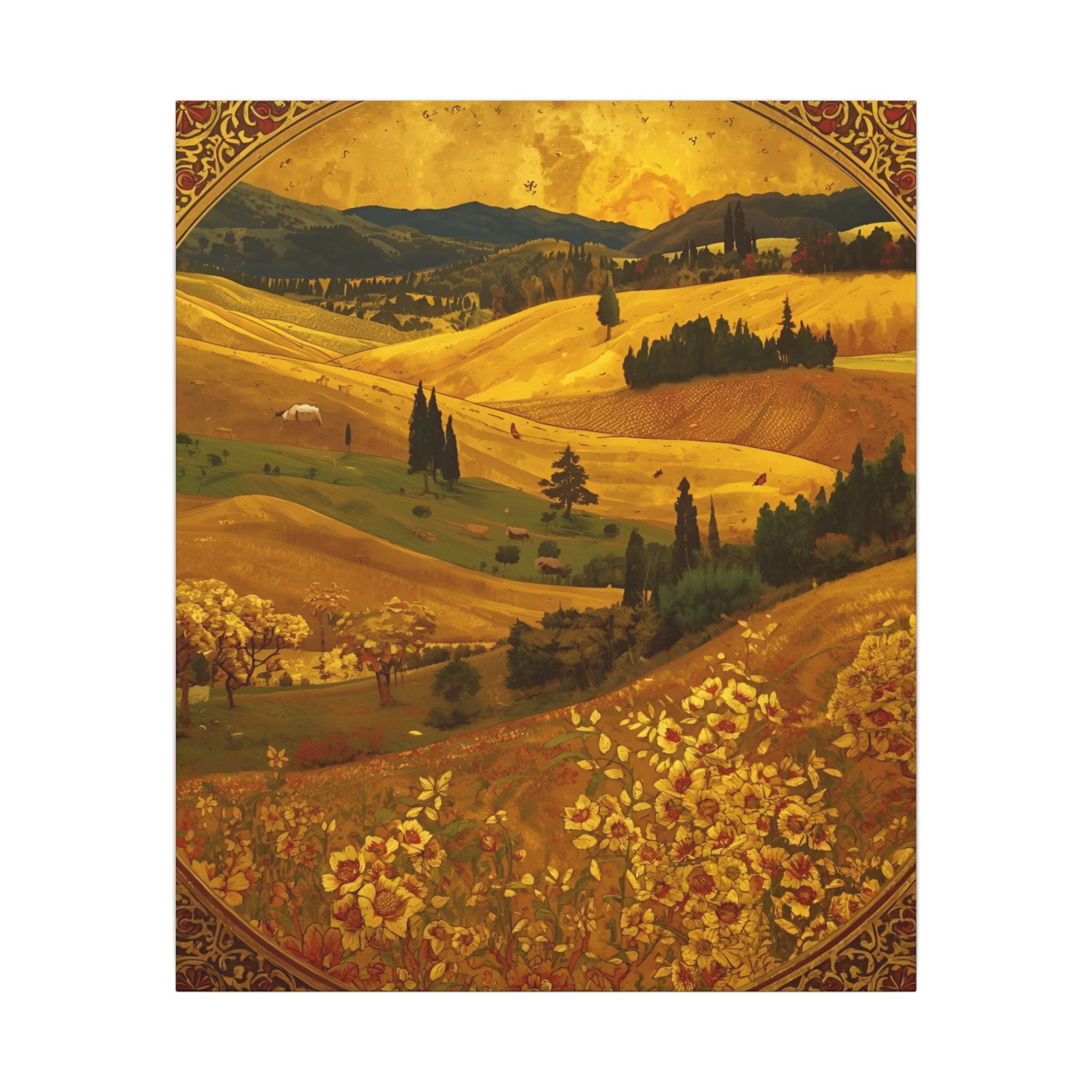 Golden Landscape Canvas Print by Rosetta Creative Boutique | Autumn Wall Art, Home Décor, Rustic Decor, Gift for Nature Lovers, Seasonal Art - Rosetta Creative Boutique